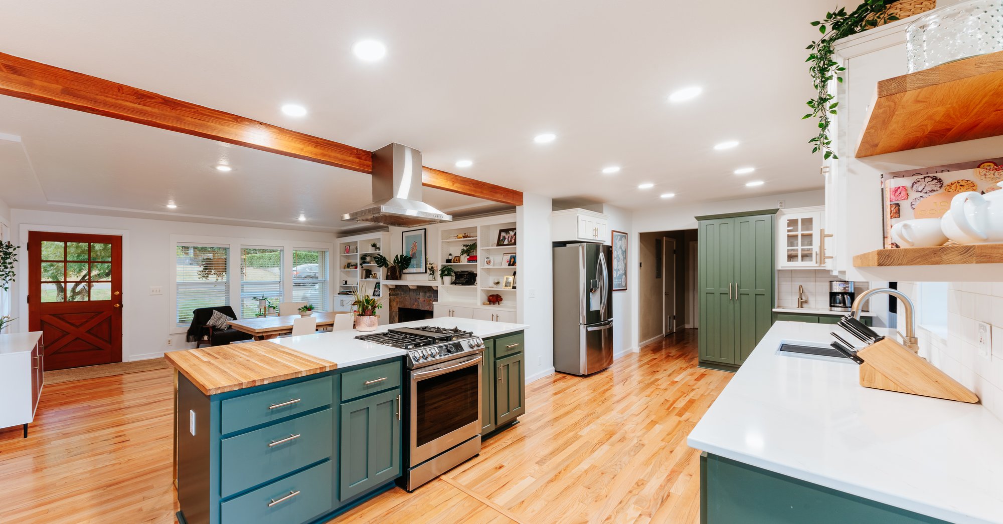 Kitchen island and hood