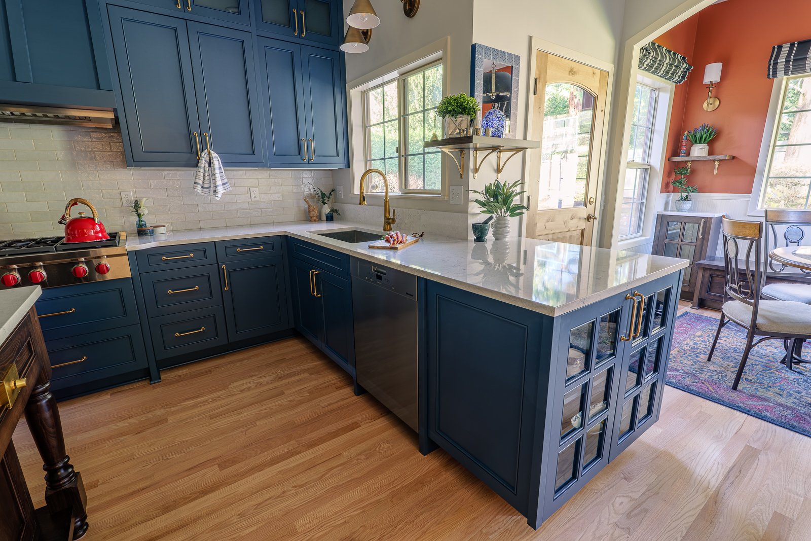 Portland Orange Wall Kitchen
