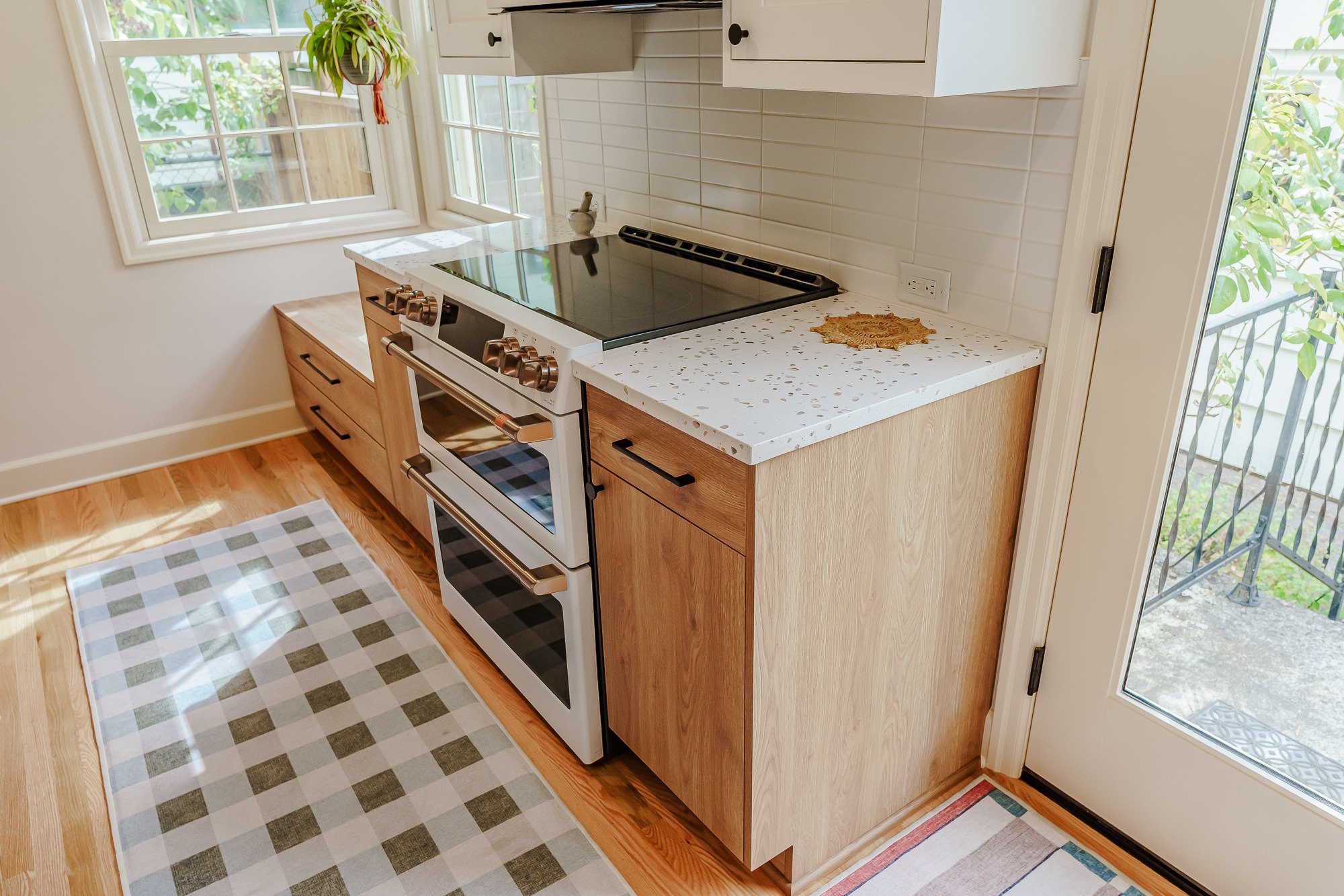 kitchen countertops and stove