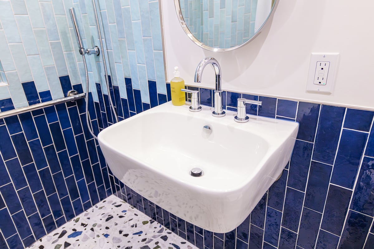 Aging in Place Curbless Shower Bathroom