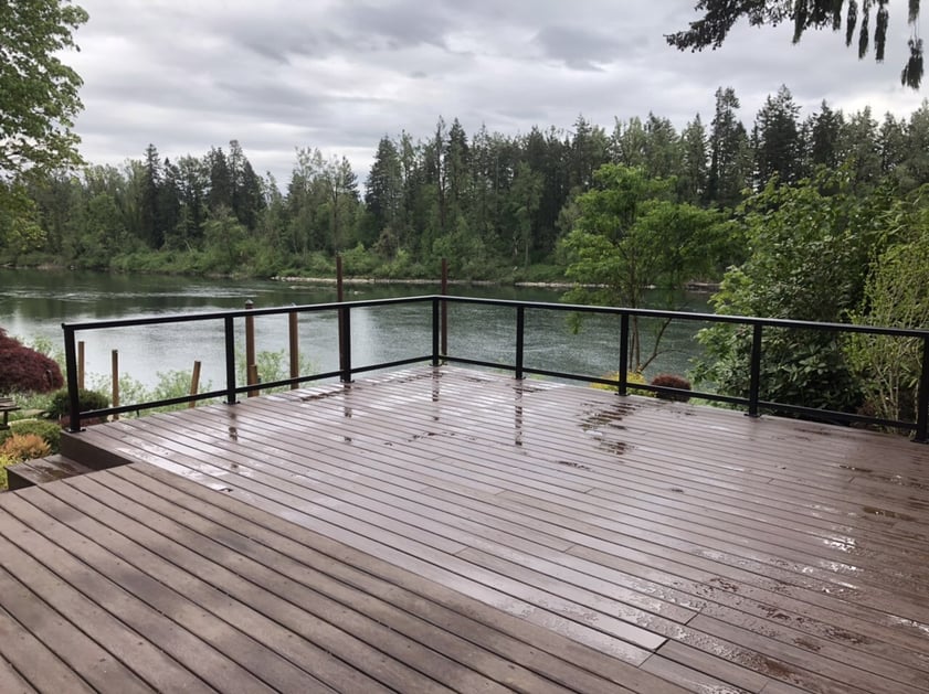 View of the river from the deck
