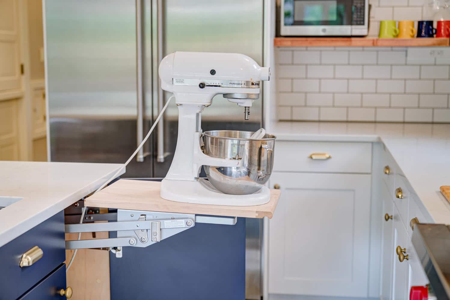 Kitchen Remodeling Questions - fold out platform for kitchen mixer