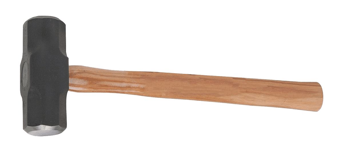 Scratch resistant flooring test - four pound sledge hammer