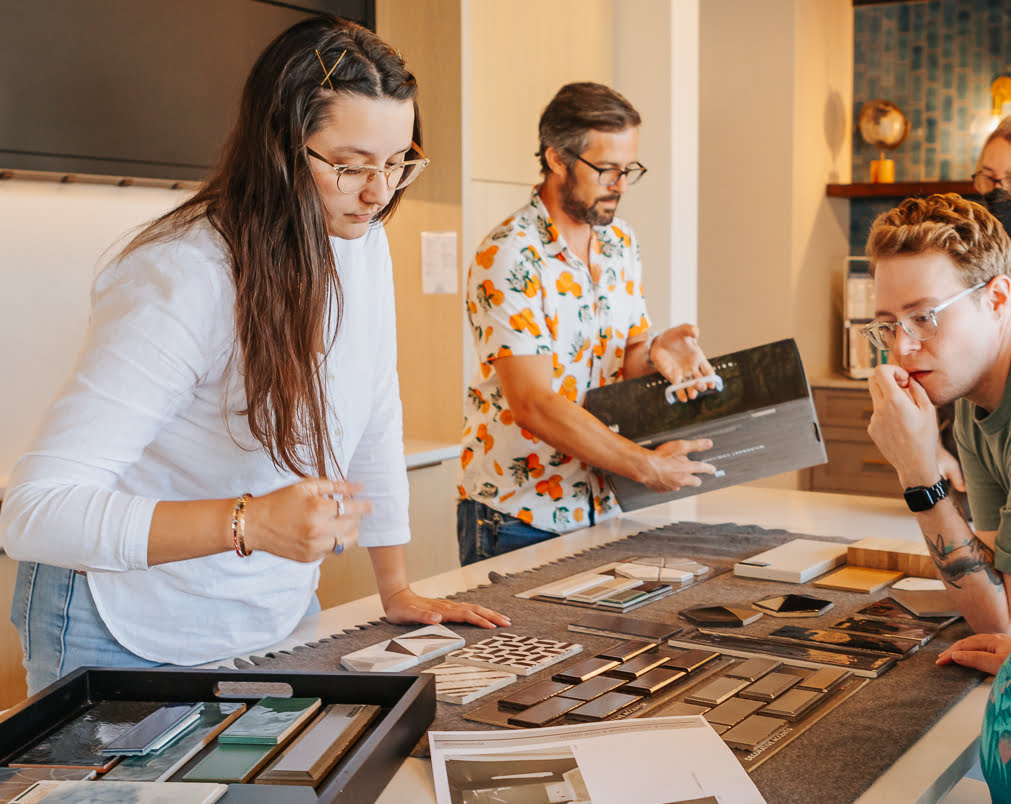 design meeting with a design-build remodeling company