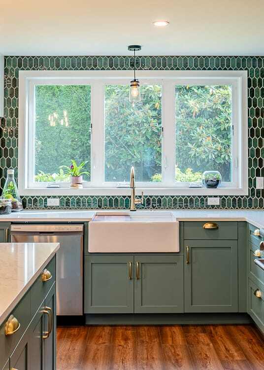 Garden Home-Whiteford Green Kitchen Addition with views to the backyard from the kitchen sink window