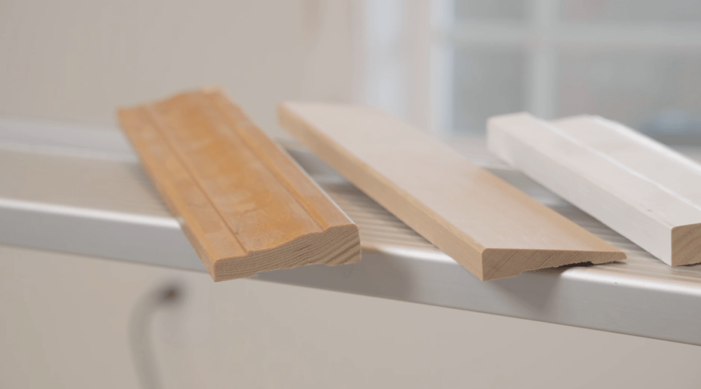 Hemlock trim in colonial style milling