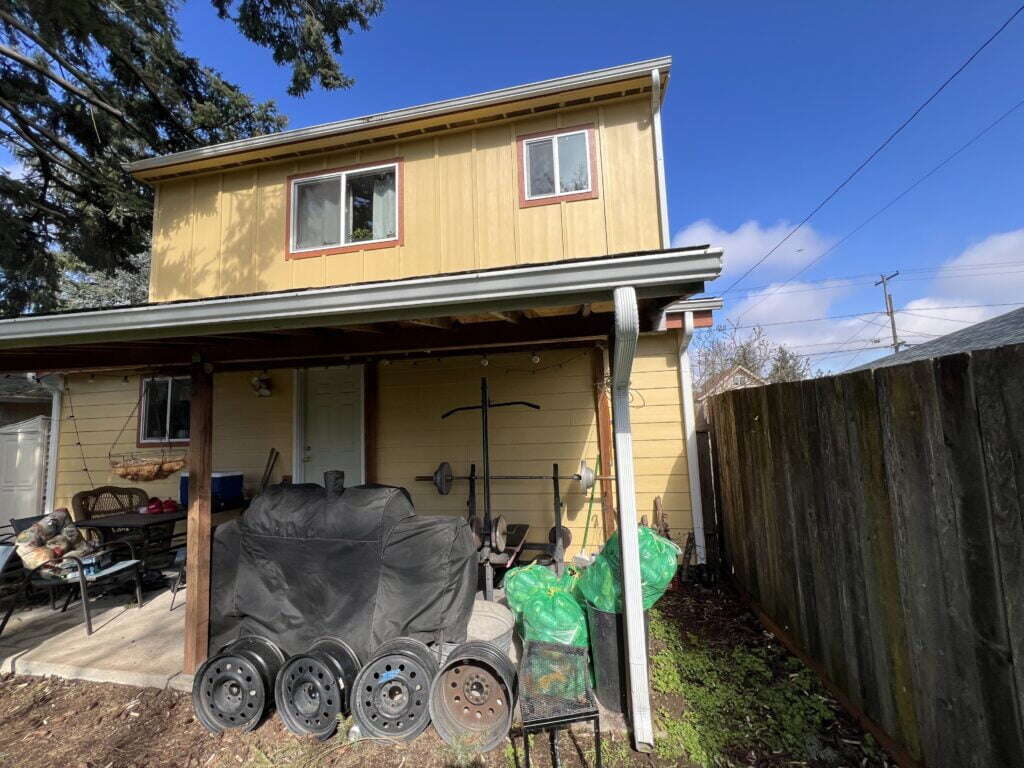 unpermitted second story addition exterior