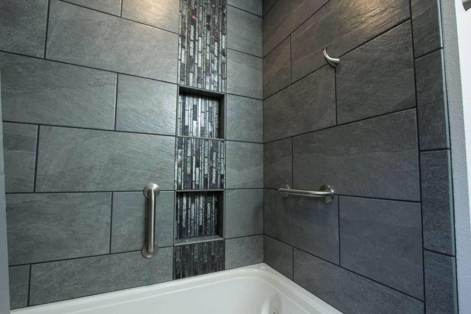 2020 bathroom trends: large shower tiles