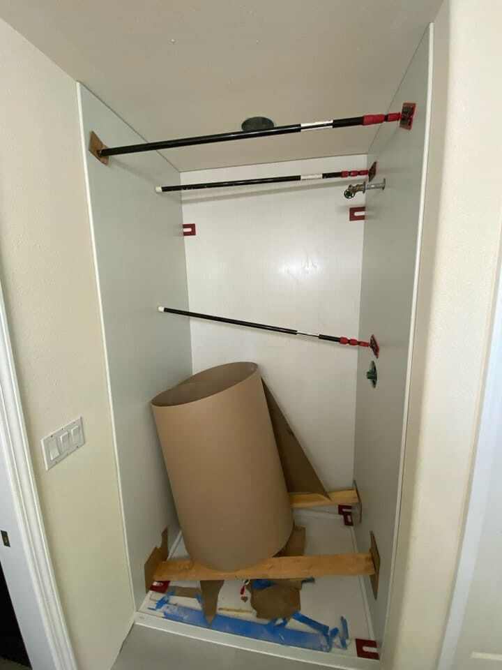 wetwall shower during installation
