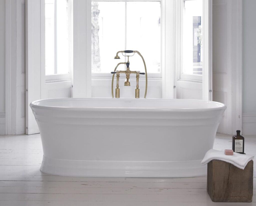 stone composite freestanding tub