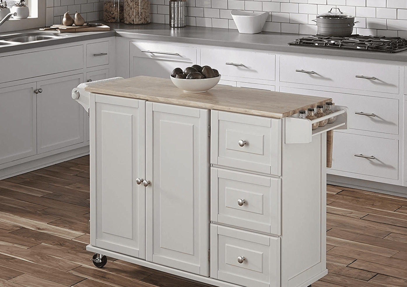 kitchen remodel projects: mobile island