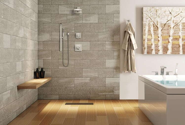 open shower