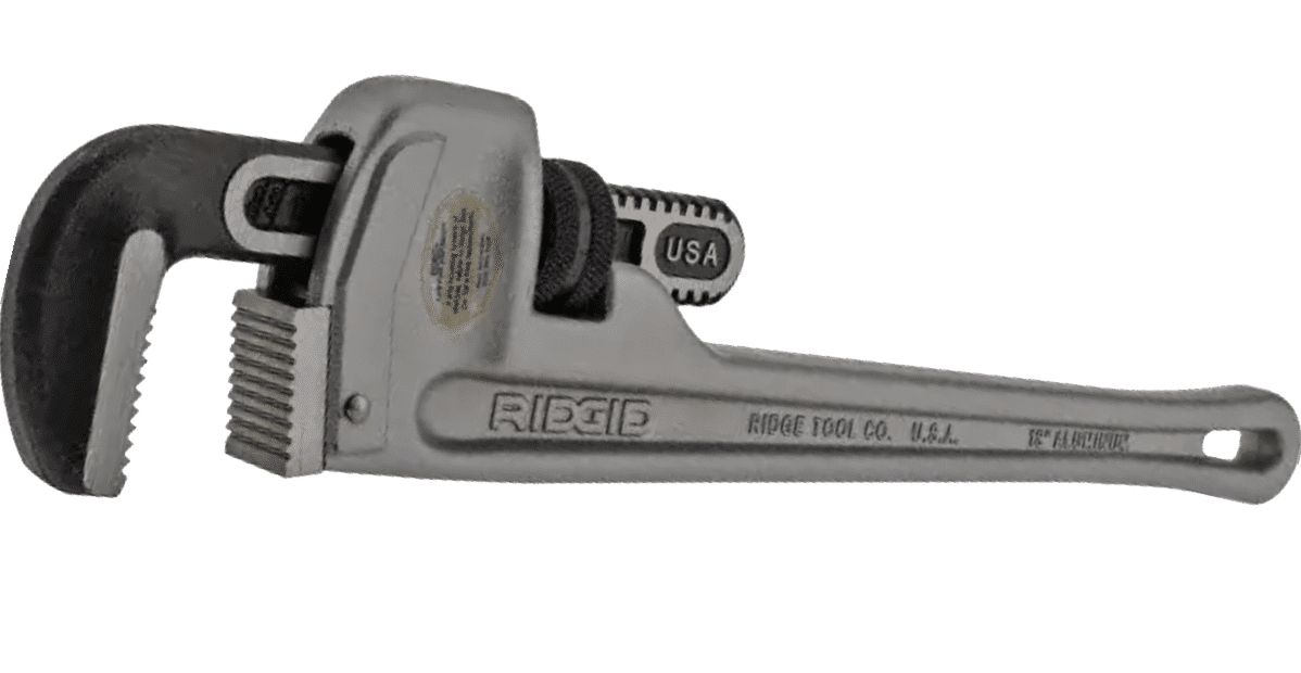 Scratch resistant flooring test - pipe wrench