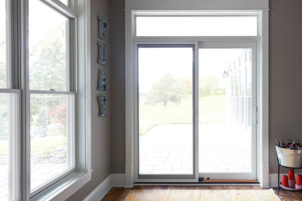bifold vs sliding doors: white sliding door