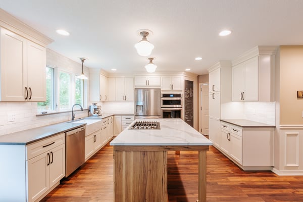 White shaker cabinets