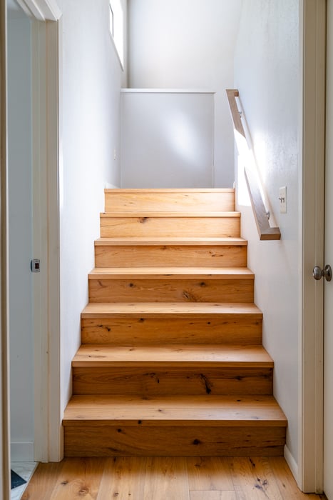 Hallway with Engineered Hardwood Flooring
