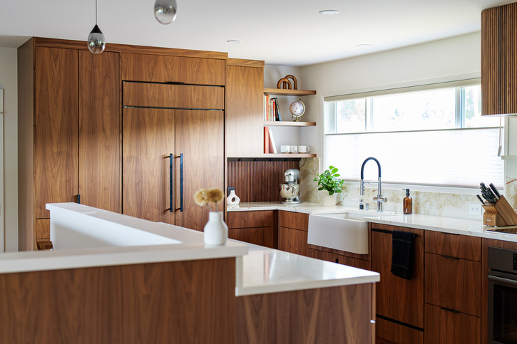 Walnut Modern Kitchen-10