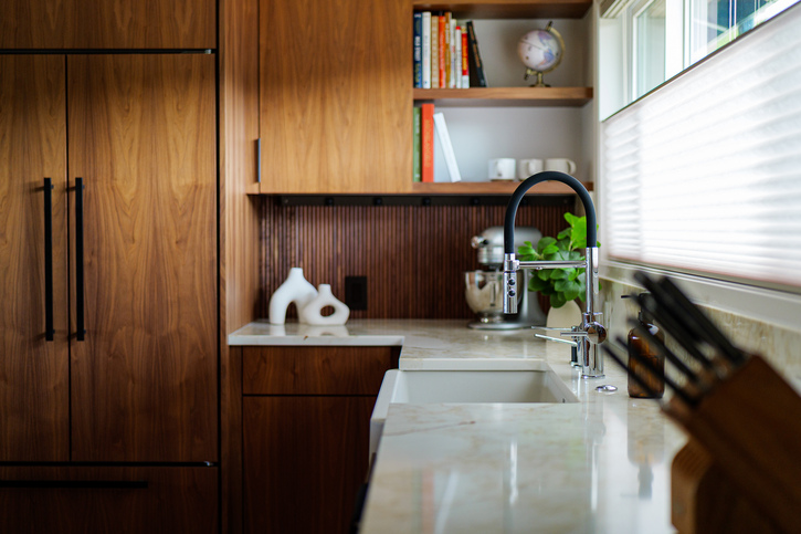 Walnut Modern Kitchen-3