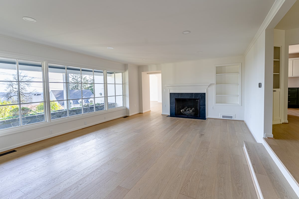 Original fireplace in this completely restored Portland home