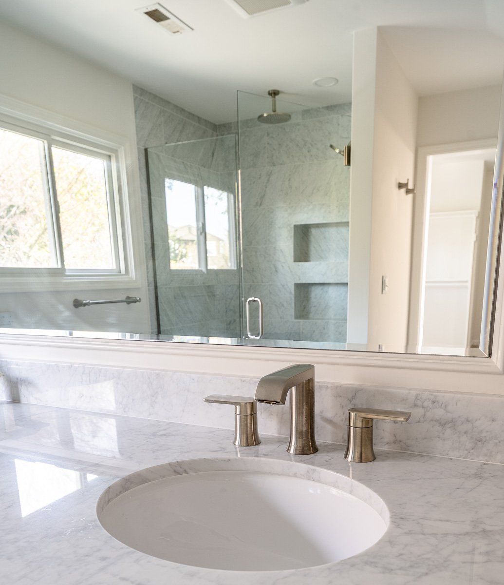 Vanity and master bath