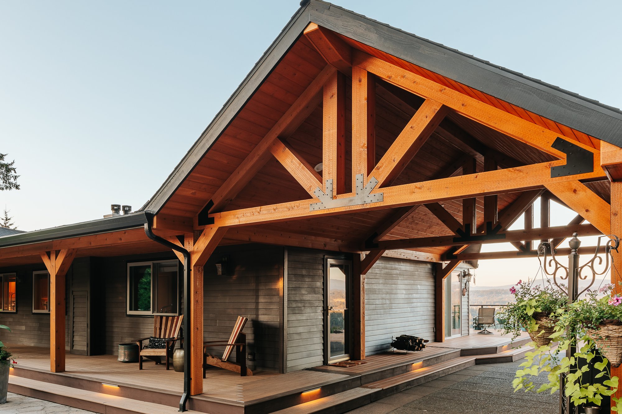 Exterior Timber Beam Remodel