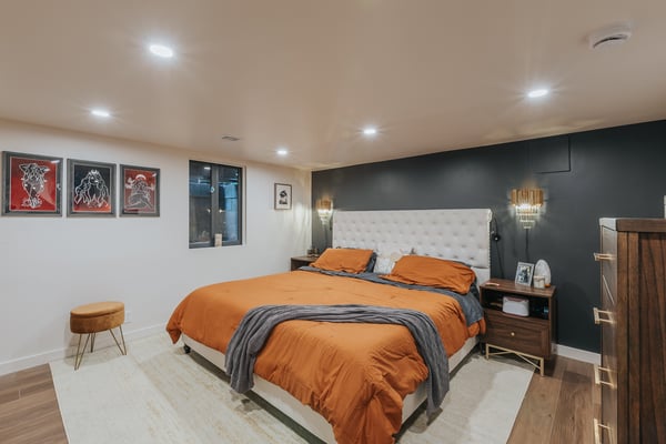 Luxury Basement Living — refinished couple's suite