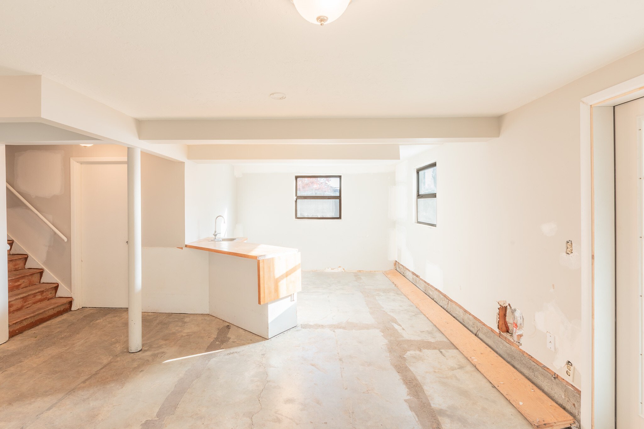 Basement Remodel Before