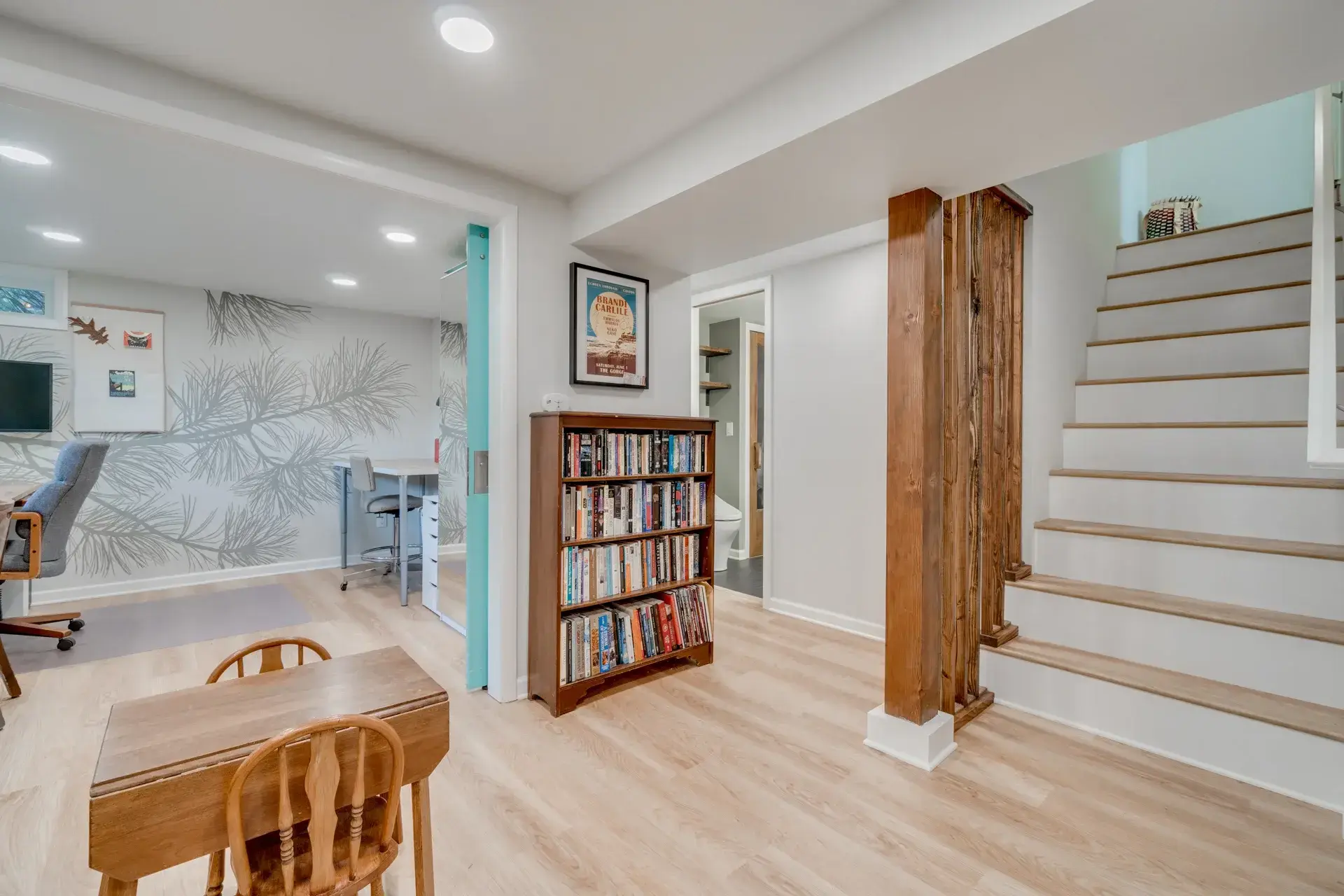 building a home office: basement