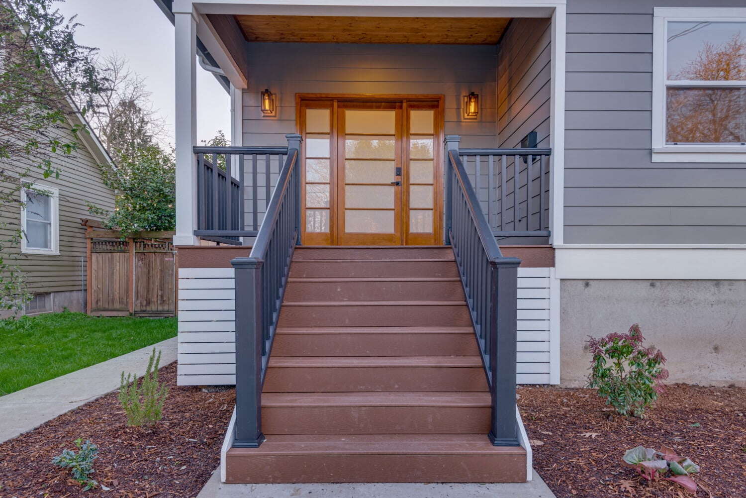 modern entryway ideas: front stairs