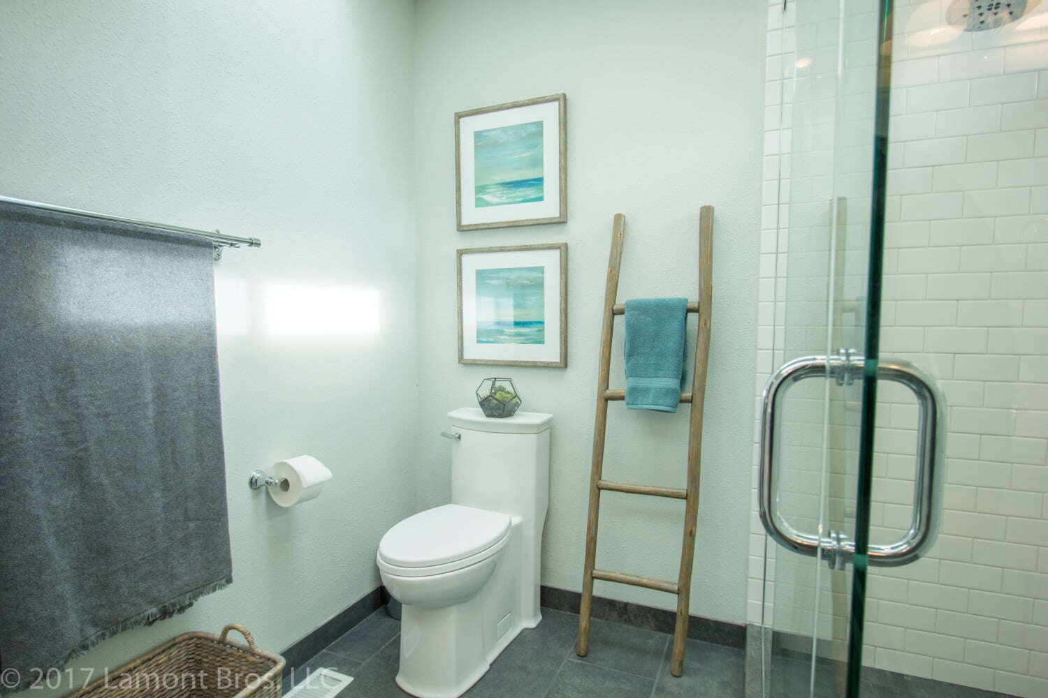 toilet types: white one-piece toilet