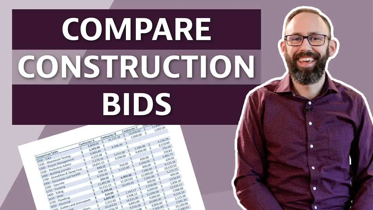 Video: How to Compare Construction Estimates & Bids