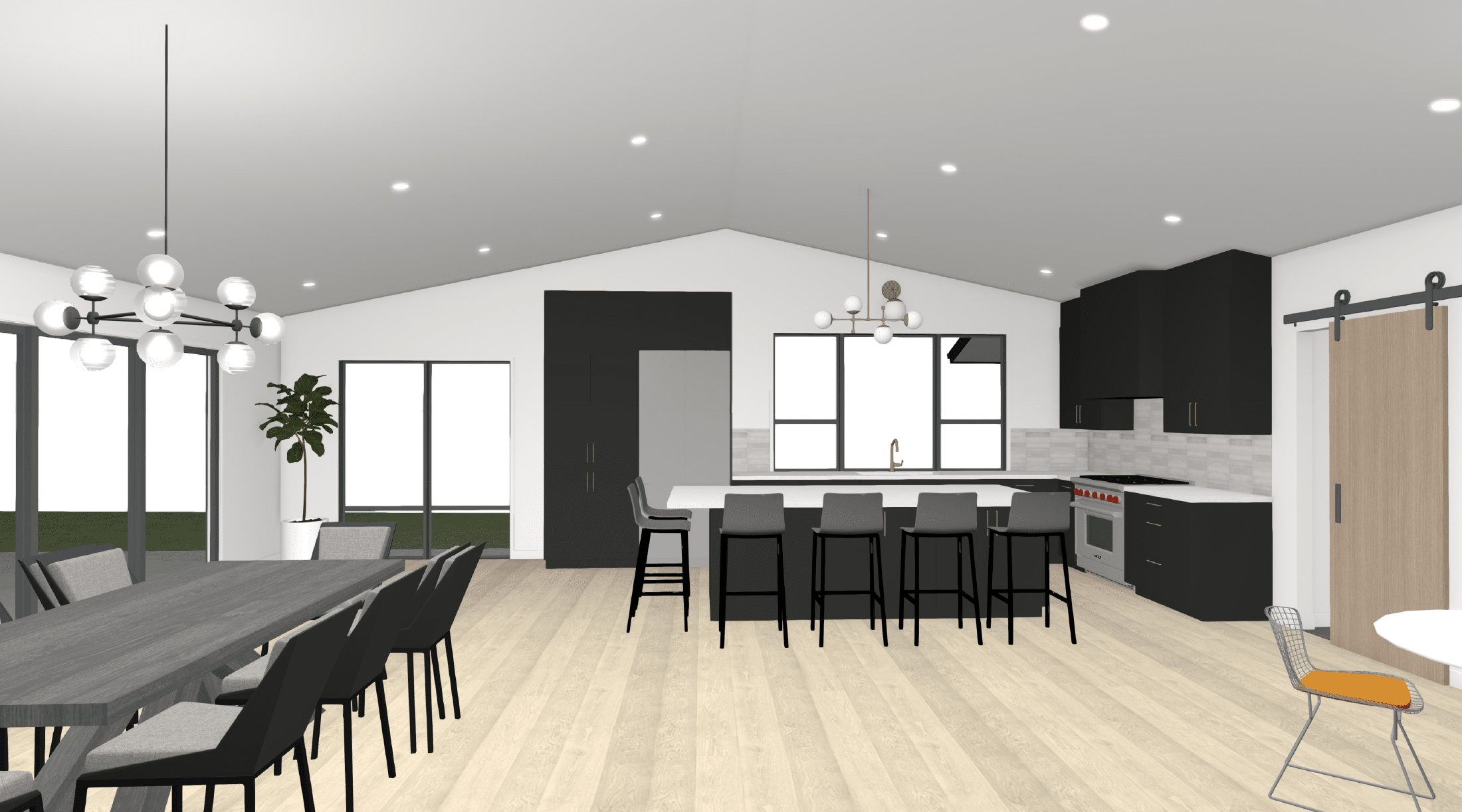 portland home addition: large scale addition with new kitchen