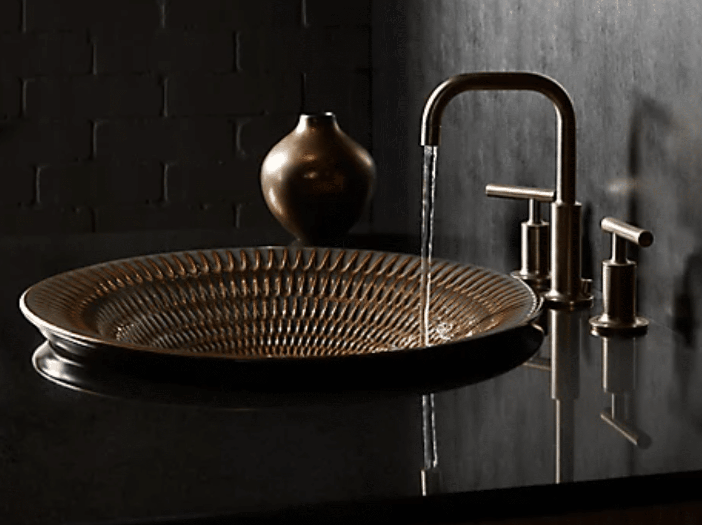 hammered copper bathroom sink