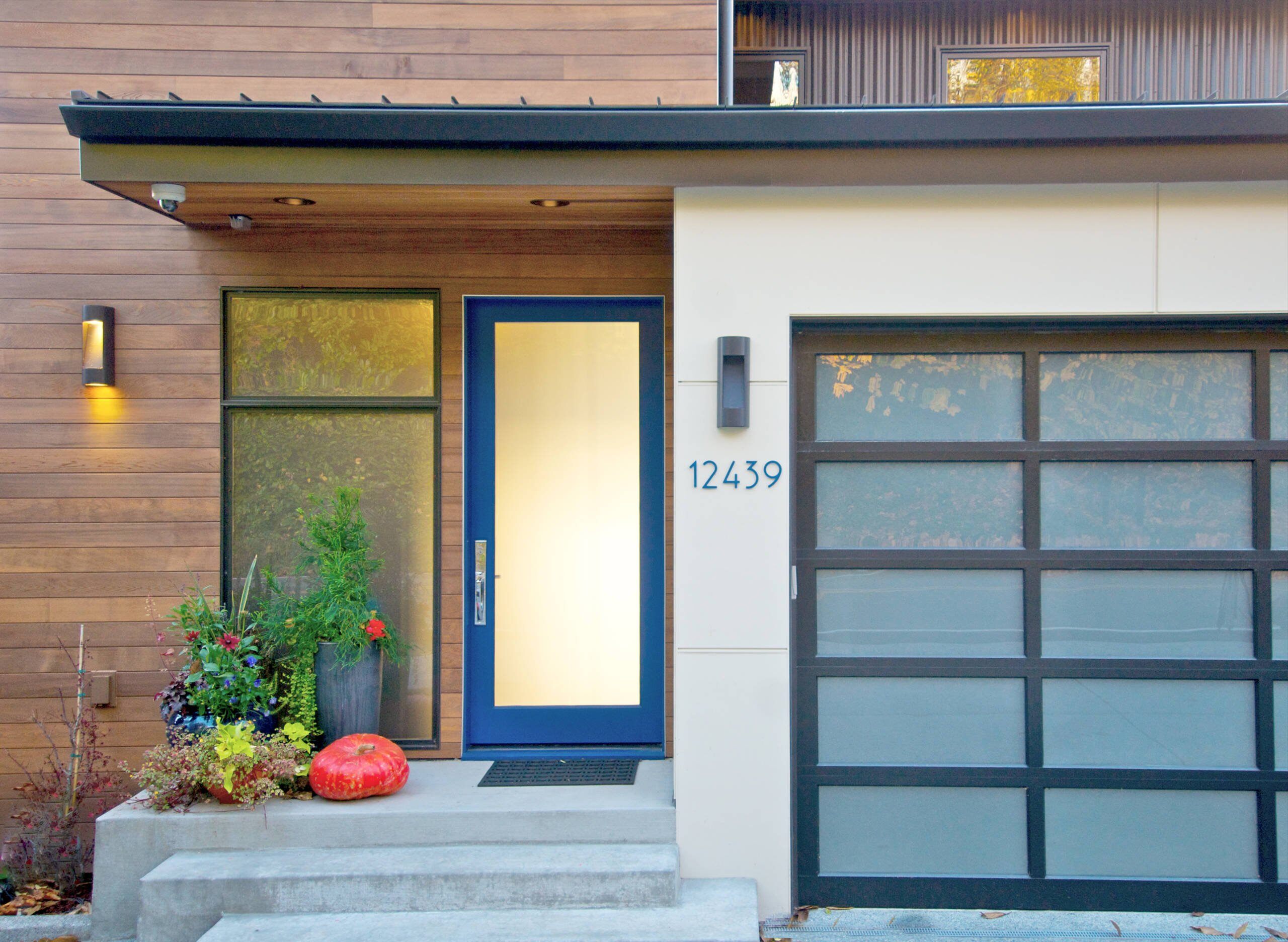 modern entryway ideas: overhang