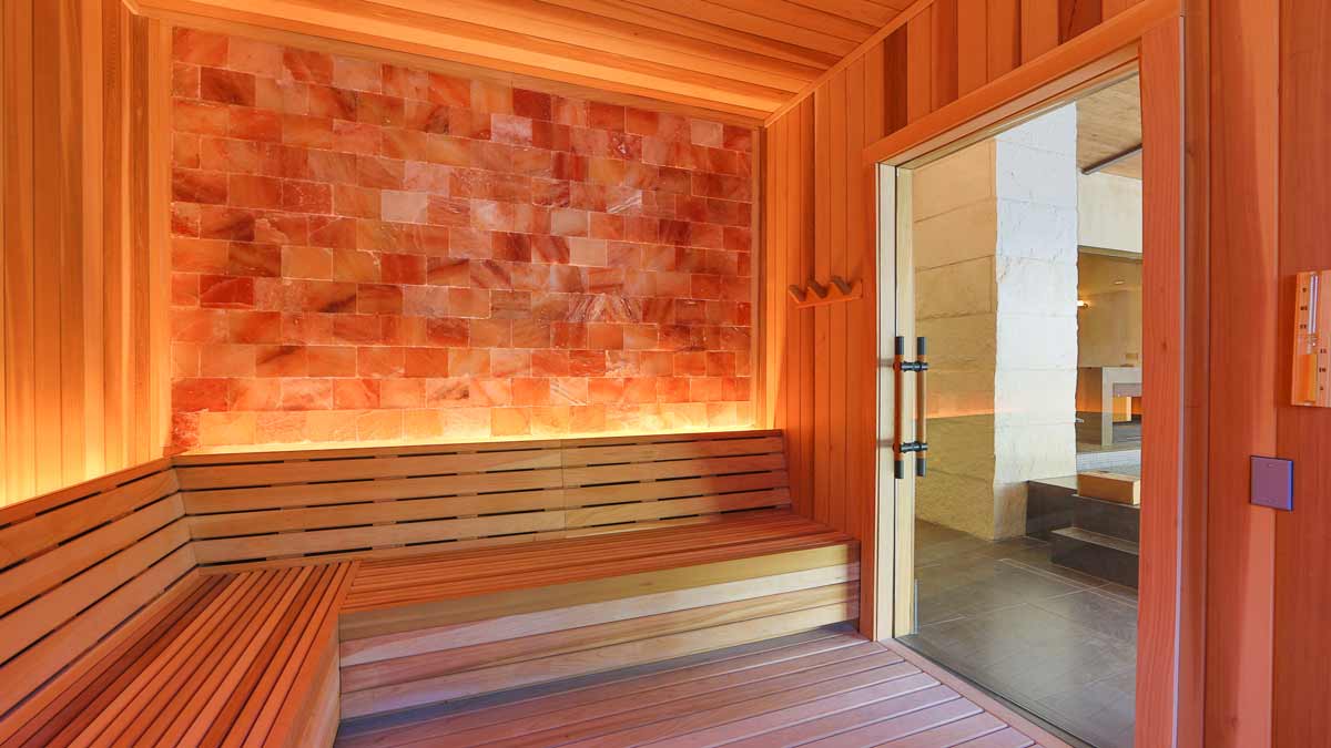 home sauna: salt wall panels