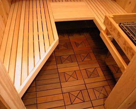 home sauna: sauna floor