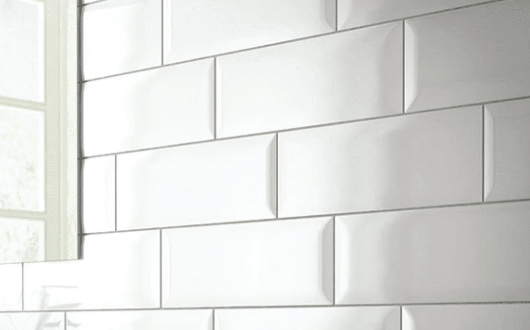 subway tile design ideas: beveled egde