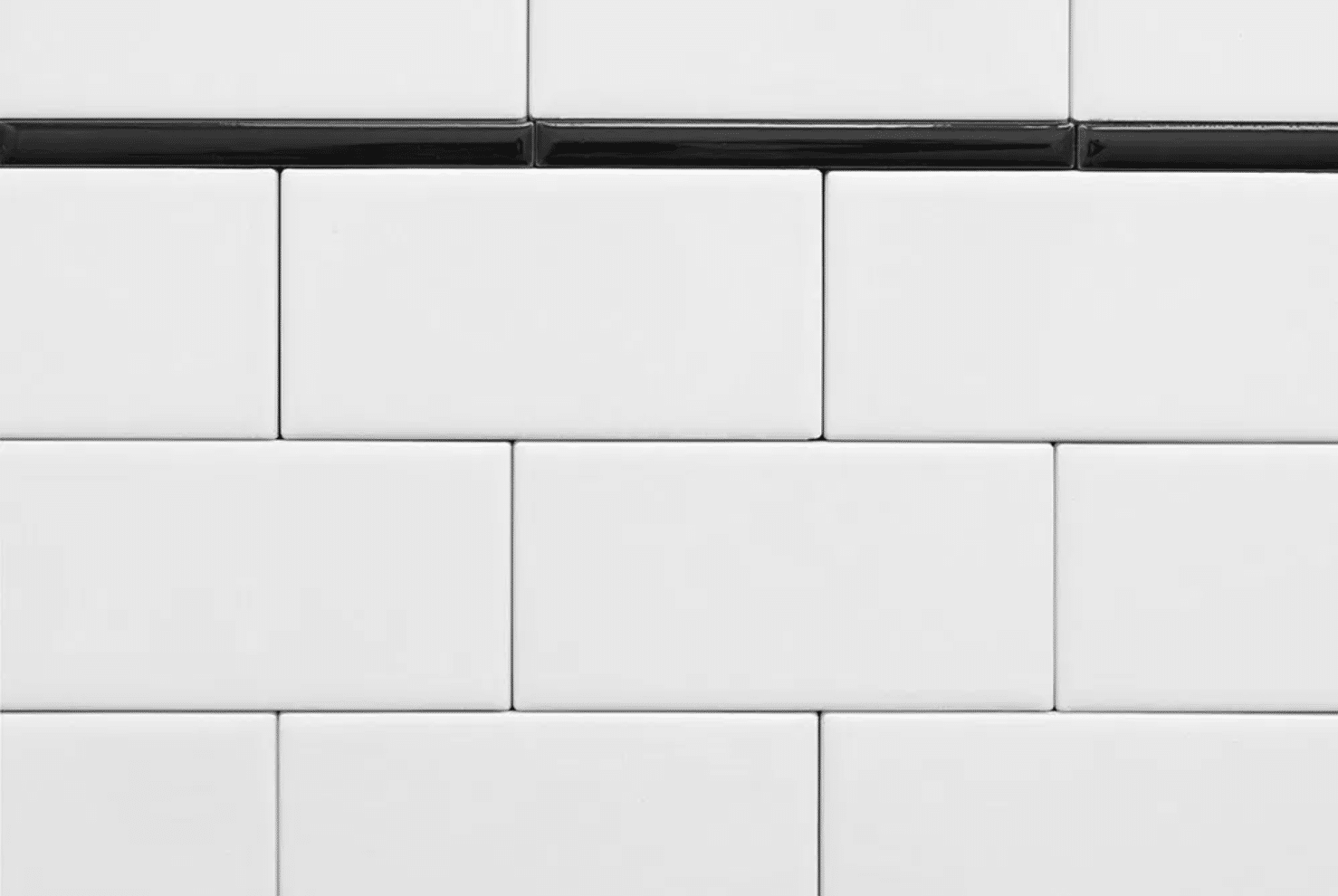 subway tile squared off edge