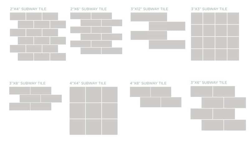 subway tile design ideas: sizes