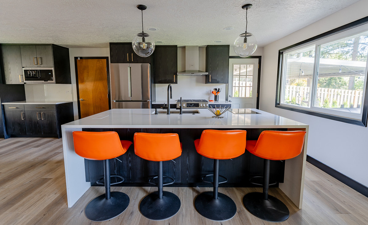 Modern Kitchen & Main Floor — Induction island + gas range