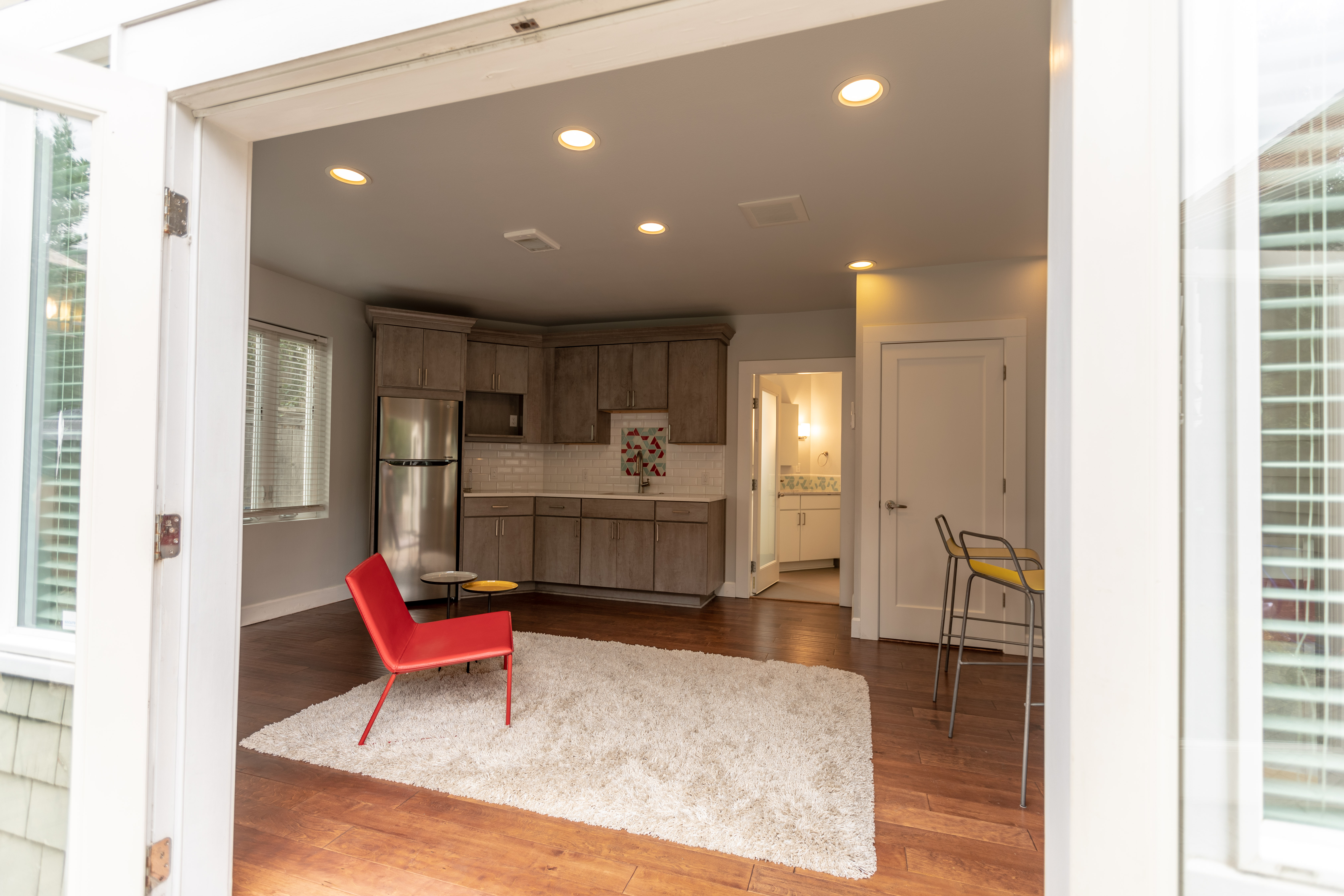 Attached ADU — Beaumont-Wilshire pool house conversion